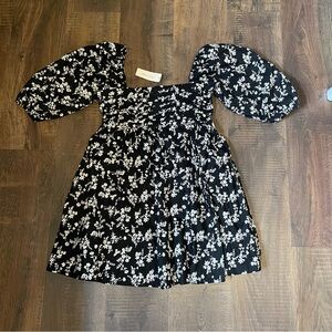Francesca’s Black and White Floral Mini Dress